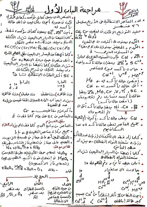 مراجعة كيمياء1